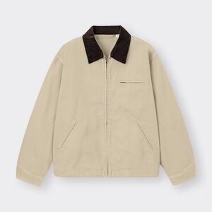 GU washed cotton work jacket